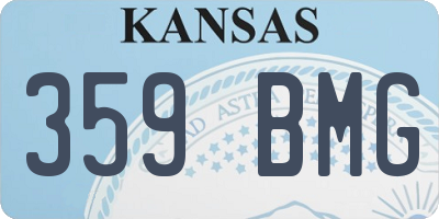 KS license plate 359BMG
