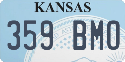 KS license plate 359BMO