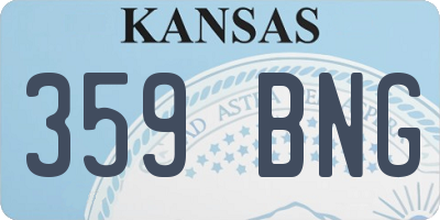 KS license plate 359BNG