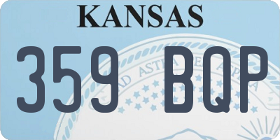 KS license plate 359BQP