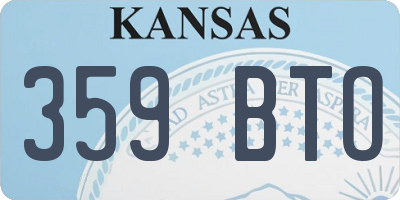 KS license plate 359BTO