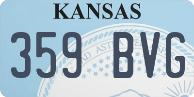 KS license plate 359BVG