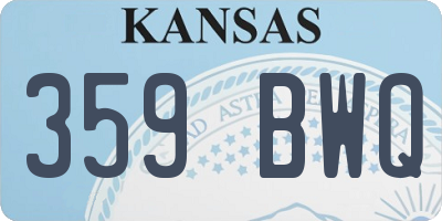 KS license plate 359BWQ