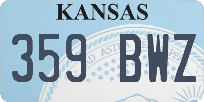 KS license plate 359BWZ
