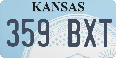 KS license plate 359BXT