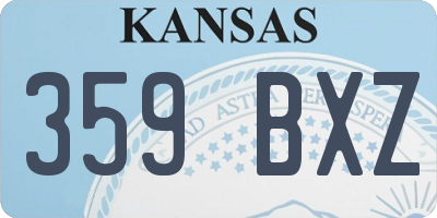 KS license plate 359BXZ