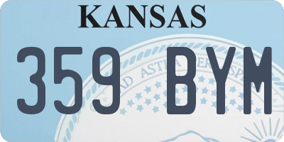 KS license plate 359BYM