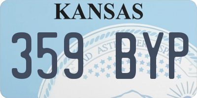 KS license plate 359BYP