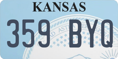 KS license plate 359BYQ