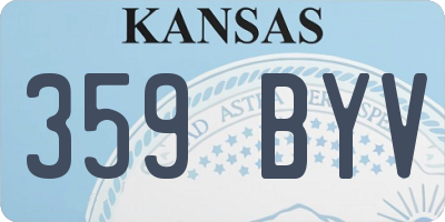 KS license plate 359BYV
