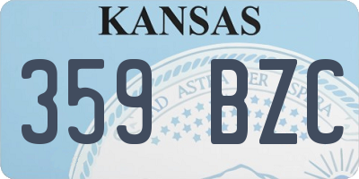 KS license plate 359BZC