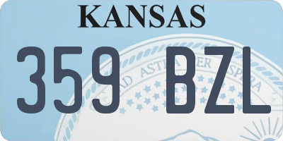 KS license plate 359BZL
