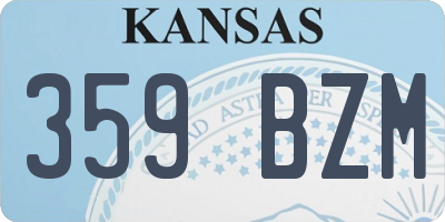 KS license plate 359BZM