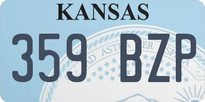 KS license plate 359BZP