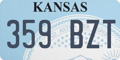 KS license plate 359BZT