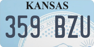 KS license plate 359BZU