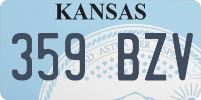 KS license plate 359BZV