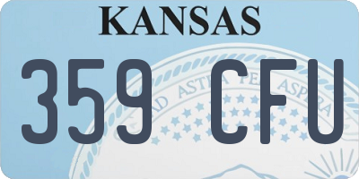 KS license plate 359CFU