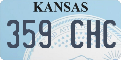 KS license plate 359CHC