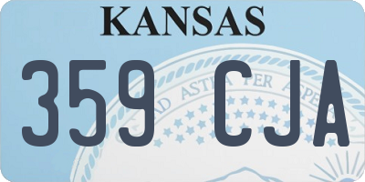 KS license plate 359CJA