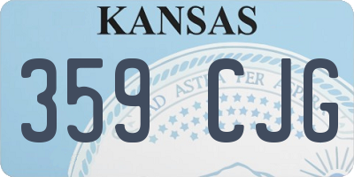 KS license plate 359CJG