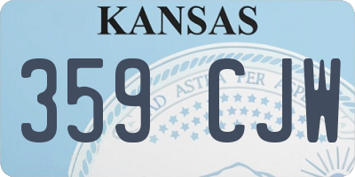 KS license plate 359CJW