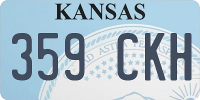 KS license plate 359CKH