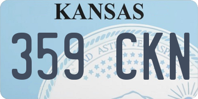 KS license plate 359CKN