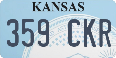 KS license plate 359CKR