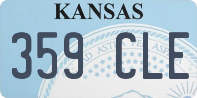 KS license plate 359CLE