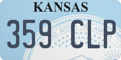 KS license plate 359CLP