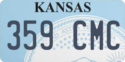 KS license plate 359CMC