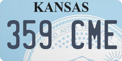KS license plate 359CME