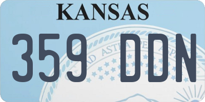KS license plate 359DDN