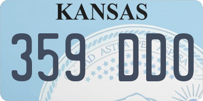 KS license plate 359DDO