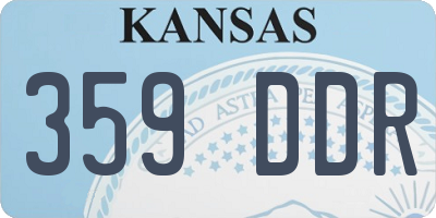 KS license plate 359DDR