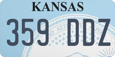 KS license plate 359DDZ