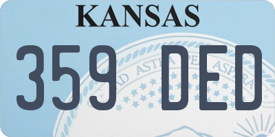 KS license plate 359DED