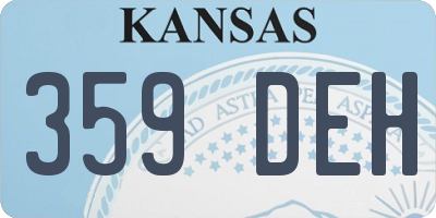 KS license plate 359DEH