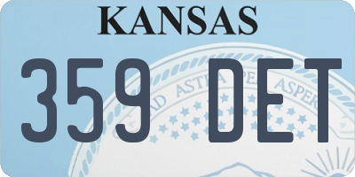 KS license plate 359DET