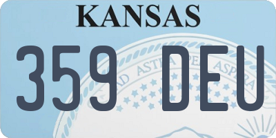 KS license plate 359DEU
