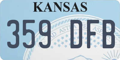 KS license plate 359DFB