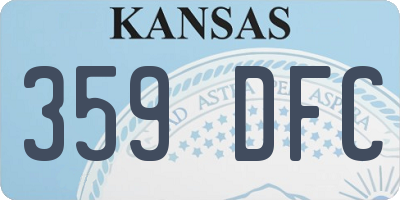 KS license plate 359DFC