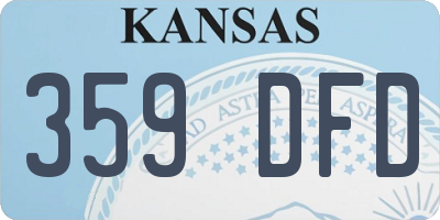 KS license plate 359DFD