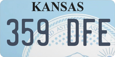 KS license plate 359DFE