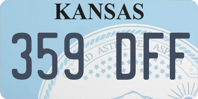 KS license plate 359DFF