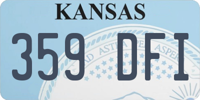 KS license plate 359DFI