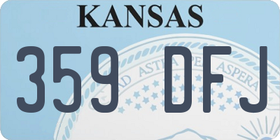 KS license plate 359DFJ
