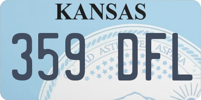 KS license plate 359DFL