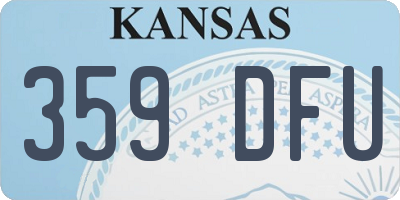 KS license plate 359DFU